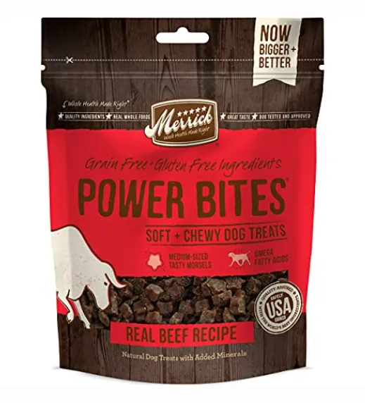 Merrick Power Bites Real Texas Beef Dog Treats